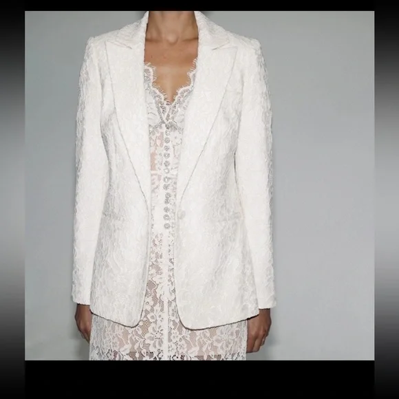 Lace blazer jacket cheap